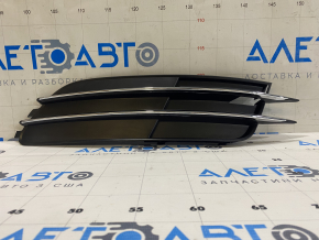 Front bumper grille right Audi A6 C7 12-15 chrome stripes