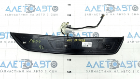 Door sill outer rear left BMW 5 F10 11-16 black with chrome, backlight, water damage, working