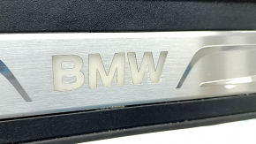 Door sill outer rear right BMW 5 F10 11-16 black with chrome, backlight, water damage