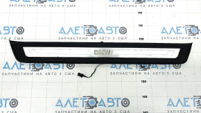 Door sill outer front left BMW 5 F10 11-16 black with chrome, backlight, water damage, scratches