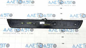 Door sill outer front left BMW 5 F10 11-16 black with chrome, backlight, water damage, scratches