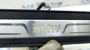 Door sill outer front left BMW 5 F10 11-16 black with chrome, backlight, water damage, scratches