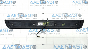 Door sill outer front right BMW 5 F10 11-16 black with chrome, backlight, water damage, scratches, bump