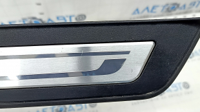 Door sill outer front right BMW 5 F10 11-16 black with chrome, backlight, water damage, scratches, bump