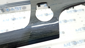 Front panel trim right BMW 5 F10 11-16 wood anthracite, chrome, scratches