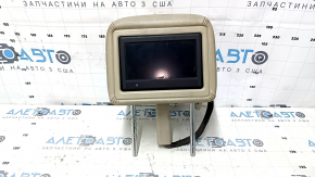 Front left headrest Nissan Pathfinder 13-16 leather beige, with monitors, for cleaning