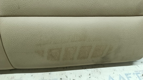 Backrest of the rear row of the left seat BMW 5 F10 14-16 beige Dakota leather, worn armrest, dents on the leather, dry cleaning