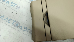 Backrest of the rear row of the left seat BMW 5 F10 14-16 beige Dakota leather, worn armrest, dents on the leather, dry cleaning