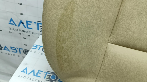 Rear seat cushion BMW 5 F10 14-16 beige Dakota leather, cracked, dented, dry cleanable