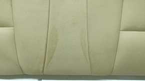 Rear seat cushion BMW 5 F10 14-16 beige Dakota leather, cracked, dented, dry cleanable