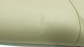 Rear seat cushion BMW 5 F10 14-16 beige Dakota leather, cracked, dented, dry cleanable