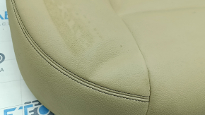 Rear seat cushion BMW 5 F10 14-16 beige Dakota leather, cracked, dented, dry cleanable