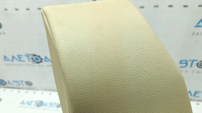Side panel of the 2nd row of seats left BMW 5 F10 14-16 leather beige Dakota, faded, dents, needs cleaning