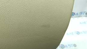 Side panel of the 2nd row of seats left BMW 5 F10 14-16 leather beige Dakota, faded, dents, needs cleaning