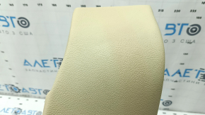 Side panel of the 2nd row of seats, right BMW 5 F10 14-16, beige Dakota leather, faded, dents, needs cleaning