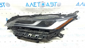 Headlight front left complete Toyota Venza 21-24 XLE Limited lens, with mount, mount broken