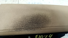 Armrest BMW 5 F10 11-16 leather Dakota beige, cracked leather, needs cleaning