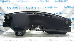 Dashboard front panel with AIRBAG Toyota Venza 21-24 black with black overlays, gray stitching, chrome, XLE