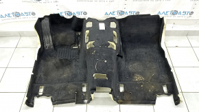 Front floor covering BMW 5 F10 14-16 black, with footrest, dry cleanable