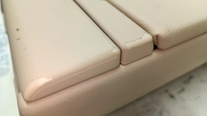 Backrest of the rear row of the left seat BMW 5 F10 14-16 beige Dakota leather, worn armrest, dents on the leather, dry cleaning