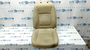 Driver's seat upholstery BMW 5 F10 11-16 Luxury leather, beige, 3 parts, cracked, worn, dry-cleanable