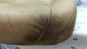 Driver's seat upholstery BMW 5 F10 11-16 Luxury leather, beige, 3 parts, cracked, worn, dry-cleanable