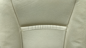 Driver's seat upholstery BMW 5 F10 11-16 Luxury leather, beige, 3 parts, cracked, worn, dry-cleanable