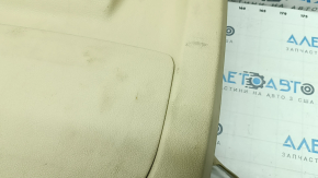 Driver's seat upholstery BMW 5 F10 11-16 Luxury leather, beige, 3 parts, cracked, worn, dry-cleanable