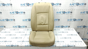 Driver's seat upholstery BMW 5 F10 11-16 Luxury leather, beige, 3 parts, cracked, worn, dry-cleanable