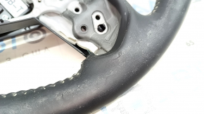 Naked steering wheel Toyota Venza 21-24 leather black, heated, with steering wheel computer, scratches