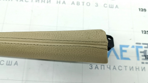Center console trim leather Dakota BMW 5 F10 11-16 beige, broken fastening, needs cleaning