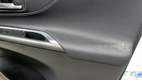 Door trim card front right Toyota Venza 21-22 LE, XLE black, leather, dark gray trim, with handle, scratches, for cleaning