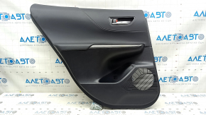 Door trim card rear left Toyota Venza 21-22 LE, XLE black, leather, dark gray trim, with handle