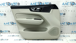Door trim card front left Volvo XC60 18-22 leather black