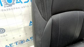 Driver's seat upholstery Toyota Venza 21-24 black leather, heated, perforated, 2 parts, oxidized heating chips, needs cleaning