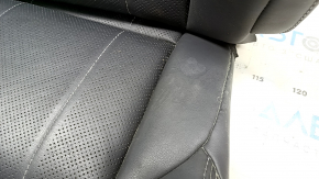 Toyota Venza 21-24 passenger seat upholstery black leather, heated, perforated, 2 parts, for cleaning