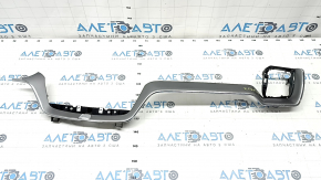 Front panel trim right Volvo XC60 18-23 aluminum with chrome, broken fasteners, scratches, corrosion