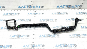 Front panel trim right Volvo XC60 18-23 aluminum with chrome, broken fasteners, scratches, corrosion
