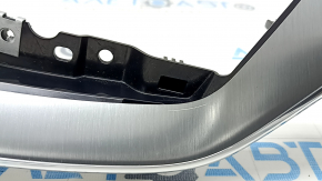 Front panel trim right Volvo XC60 18-23 aluminum with chrome, broken fasteners, scratches, corrosion
