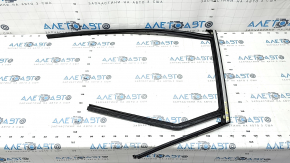Upper rear left door molding Volvo XC60 18-23 chrome with glass seal