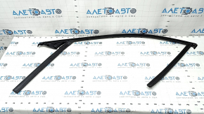 Upper door molding front right Volvo XC60 18-23 chrome with glass seal