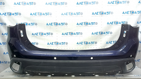 Rear bumper bare Mitsubishi Outlander 16-18 rest, blue, for non-standard parking sensors, scratches