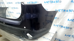 Rear bumper bare Mitsubishi Outlander 16-18 rest, blue, for non-standard parking sensors, scratches