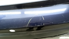 Rear bumper bare Mitsubishi Outlander 16-18 rest, blue, for non-standard parking sensors, scratches