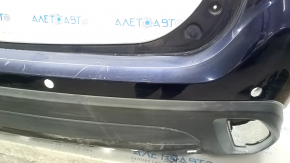 Rear bumper bare Mitsubishi Outlander 16-18 rest, blue, for non-standard parking sensors, scratches