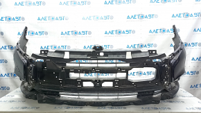 Front bumper bare Mitsubishi Outlander 16-20 rest white W13, scratches, cracked