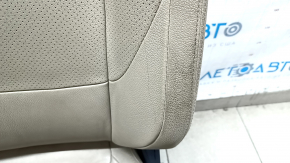 Passenger seat Mitsubishi Outlander 16-18 rest, with airbag, mechanical, beige leather, cracks in leather, for cleaning