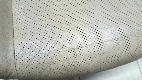 Passenger seat Mitsubishi Outlander 16-18 rest, with airbag, mechanical, beige leather, cracks in leather, for cleaning
