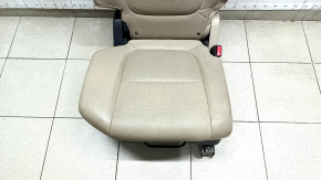 Back row of seats 2nd row right Mitsubishi Outlander 16-18 rest, beige leather, cracks, dented leather, scuffs, dry cleaning