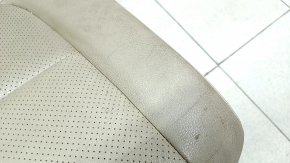 Back row of seats 2nd row right Mitsubishi Outlander 16-18 rest, beige leather, cracks, dented leather, scuffs, dry cleaning